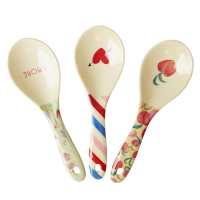 Melamine Salad Spoons in Choose Happy Prints Rice DK